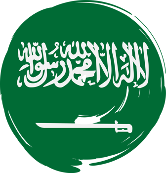 Saudi Arabia flag circle grunge style png