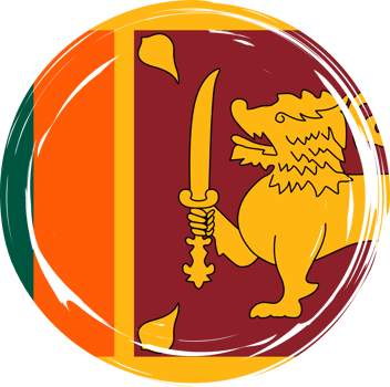 Sri Lanka flag circle grunge style png