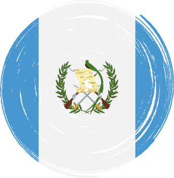 Guatemala flag circle grunge style png