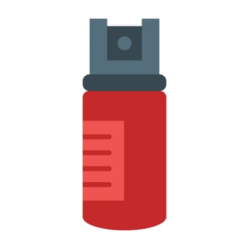 Pepper Spray Flat Icon Design vector