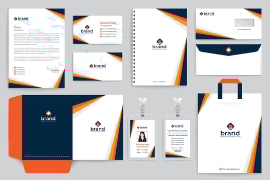 Elegant modern stationery template vector