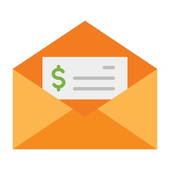 Paycheck Line Icon Design vector
