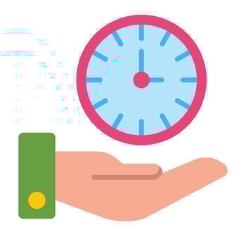 Time Save Line Icon Design vector