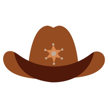 Wild West. Cowboy hat white background, isolate vector