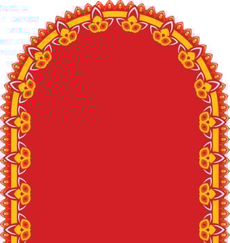 Decorative Frame and Background For Hindu Festival, Indian Wedding Card Backgroun and frame vector