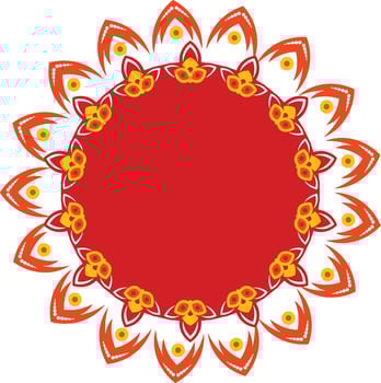 Floral Festive Decorative Frame and Background, Indian Wedding Card Backgroun and frame vector
