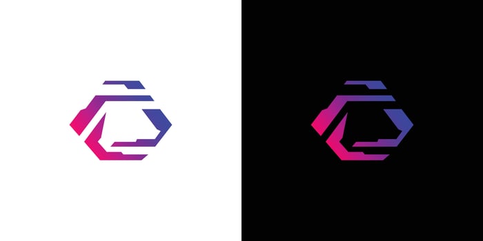 Modern and Futuristic CE Cyberpunk style logo design vector