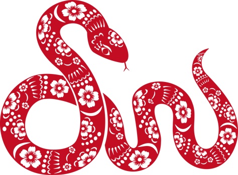 Traditional paper cut snake pattern, suitable for the Year of the Snake png