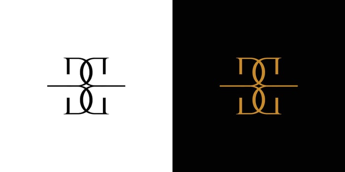 Elegant and luxury BE logo design vector