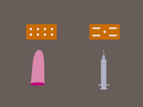 flat design contraception day illustration vector