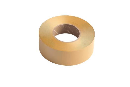 Clear adhesive tape roll placed on a neutral background for packaging and crafting purposes png