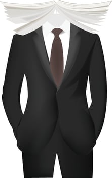 Businessman wearing a suit with a book as a head vector