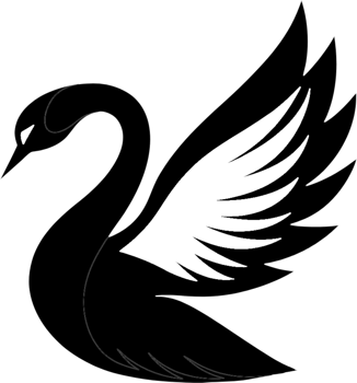 Unique Black Mute Swan Clipart for Printing. . png