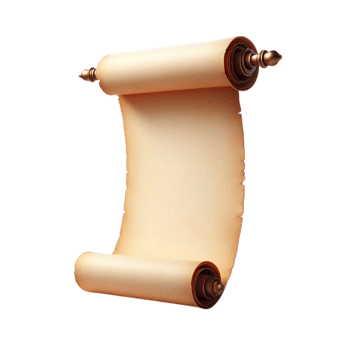 old parchment paper scroll sheet vintage aged or texture isolated on transparent background png