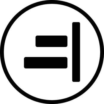 Right alignment Icon Design Illustration vector
