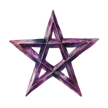Purple Pentagram Star png