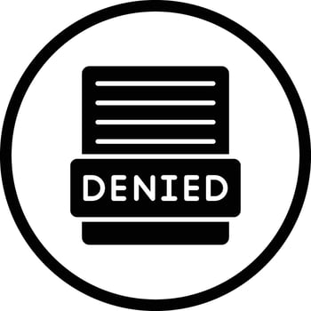 Denied Icon Design Illustration vector