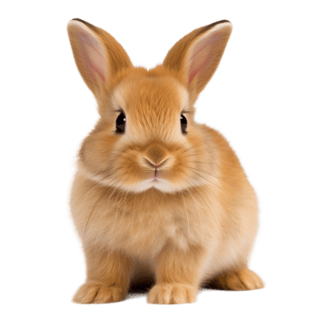 Sweet Easter rabbit in springtime setting png
