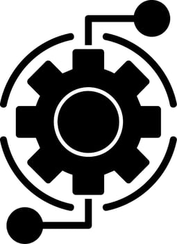 Business Automation Glyph Icon vector