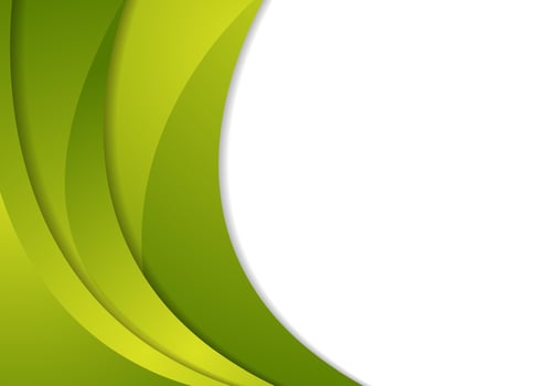Abstract green waves corporate background vector