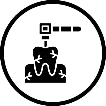 Dental Drill Icon Design Illustration vector