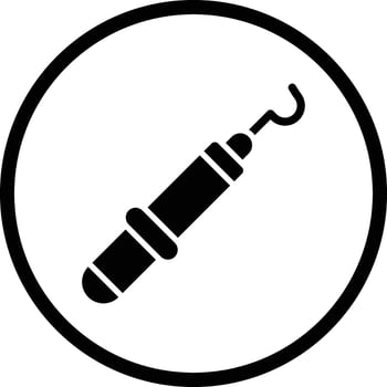 Dental Probe Icon Design Illustration vector