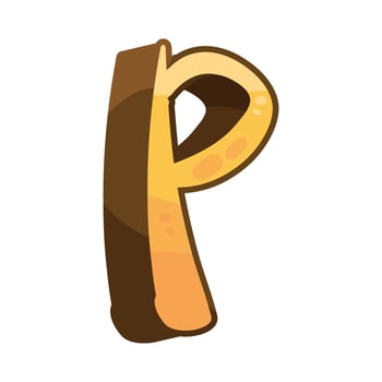 Illustration of letter p vector