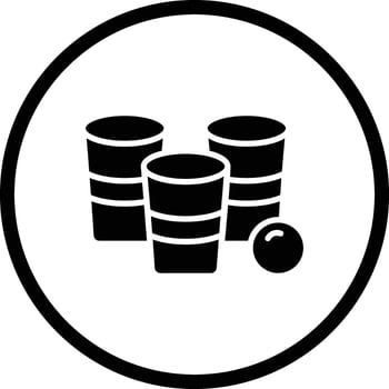 Beer Pong Icon Design Illustration vector