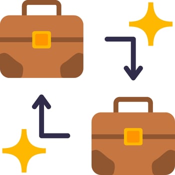 B2B Flat Icon vector