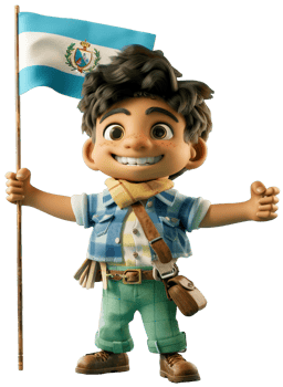 3D character icon of a full-body Argentine character celebrating Independence Day, holding the Argentine flag, wearing traditional attire png