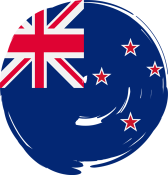 New Zealand flag circle grunge style png