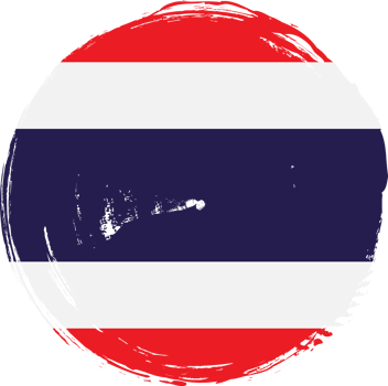 Thailand flag circle grunge style png