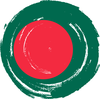 Bangladesh flag circle grunge style png