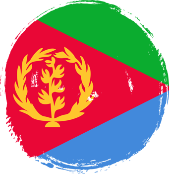 Eritrea flag circle grunge style png