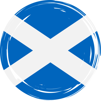 Scotland flag circle grunge style png