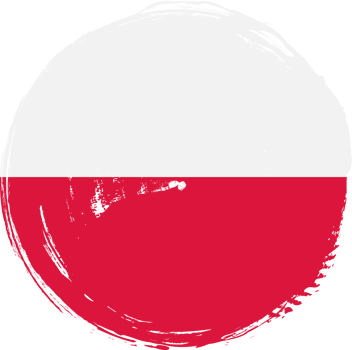 Poland flag circle grunge style png