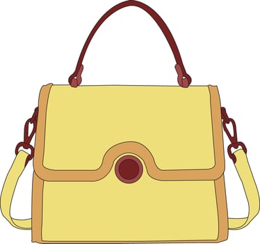 handbag cartoon colorfull, hand bag fashion flat design, handbag hand draw on white background vector