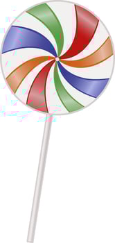 Christmas Sweet Lollipop. illustration vector