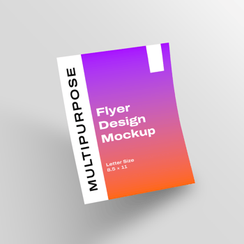 Editable Letter Size Flyer Mockup Template psd
