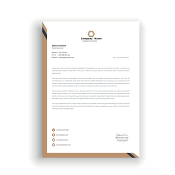 Professional Letterhead design modern company for your business vector