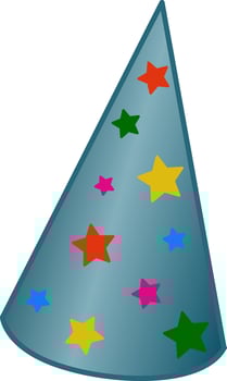 Star Party Hat. Festive Birthday Decoration. Illustration of Colorful Costume vector
