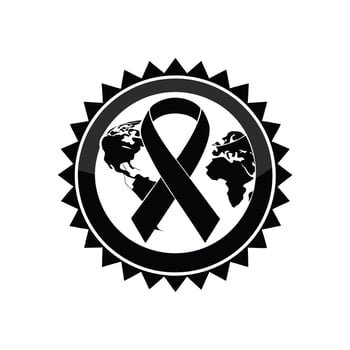 Elegant Red Ribbon Silhouette for World AIDS Day Event Branding vector