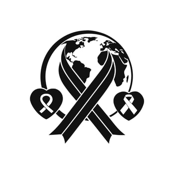 Powerful AIDS Awareness Silhouette for Non-Profit Advocacy Campaign Logos vector