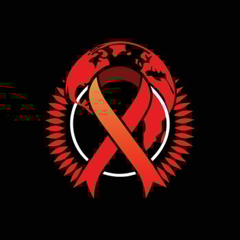 Strong AIDS Awareness Silhouette for Global Health Organization Logos vector