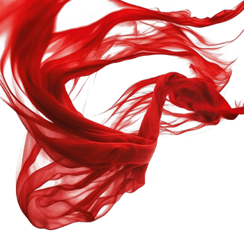 Graceful Red Silk in Motion Against Clear Background png