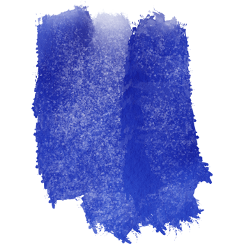 A raw blue brush stroke with grunge inspired textures and soft watercolor blending png