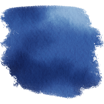 A stunning Blue watercolor stroke with textured rugged grunge details png