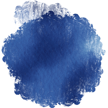 Gorgeous Blue watercolor brush strokes merging into rugged raw grunge edges png