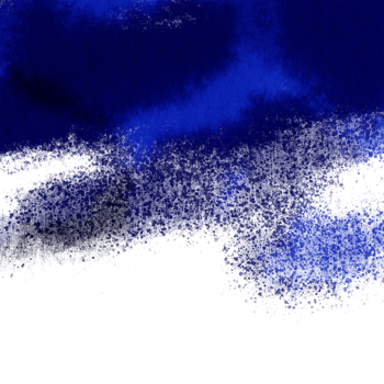 Gritty hand drawn stroke blending blue watercolor with rough textures png