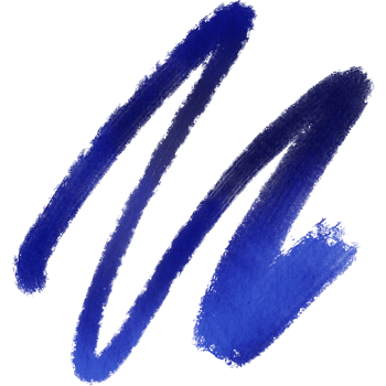 A blue stroke combining coarse grunge elements with fluid watercolor washes png